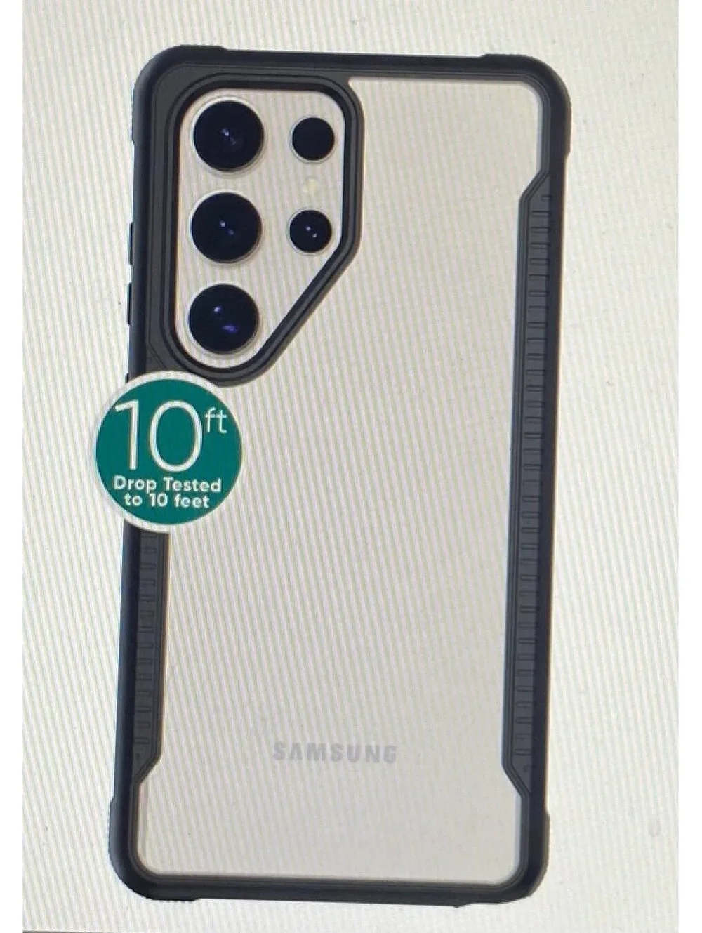 Onn Case for Samsung Galaxy S24 Ultra 5G Black/Clear